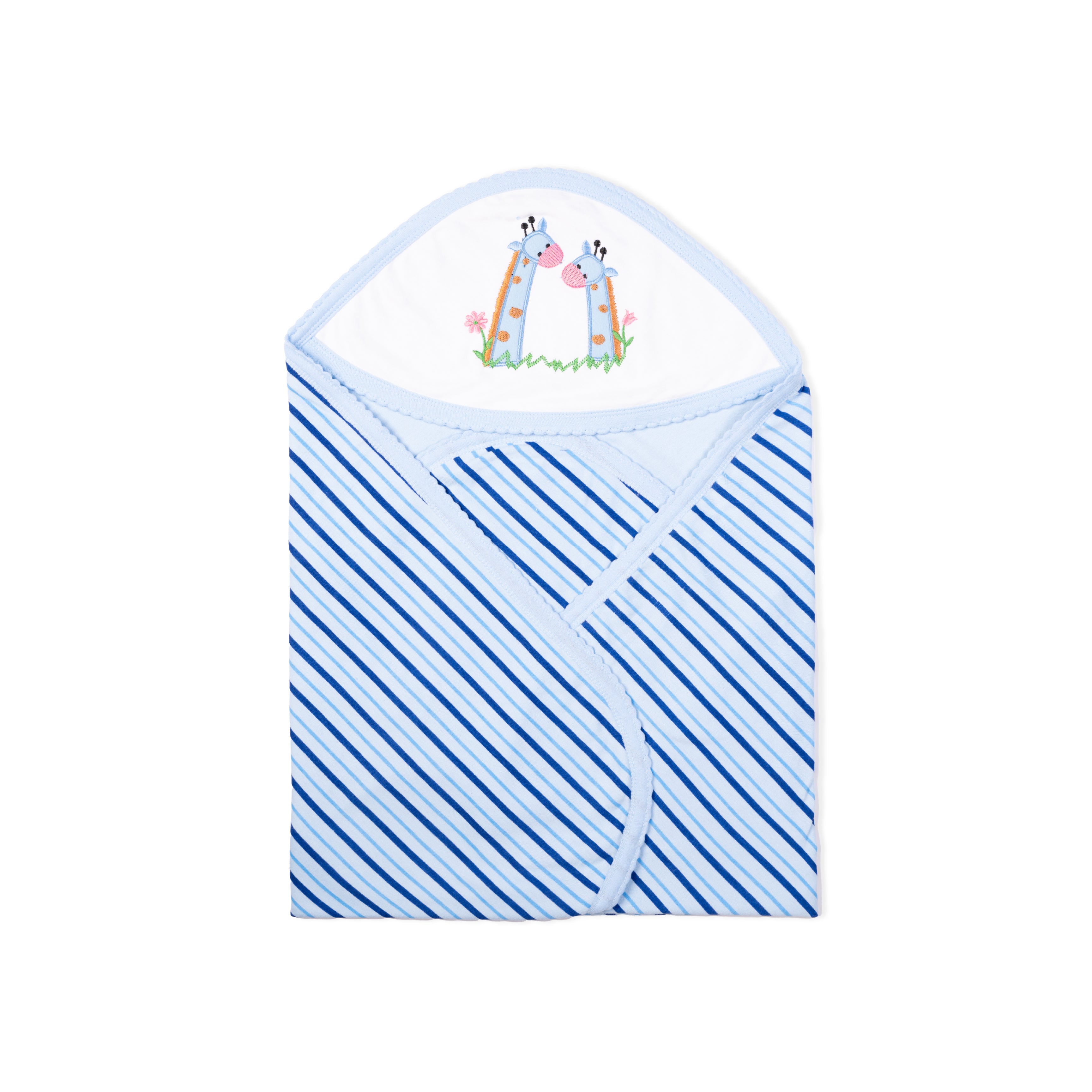 Baby Hooded Towel Interlock Stripes