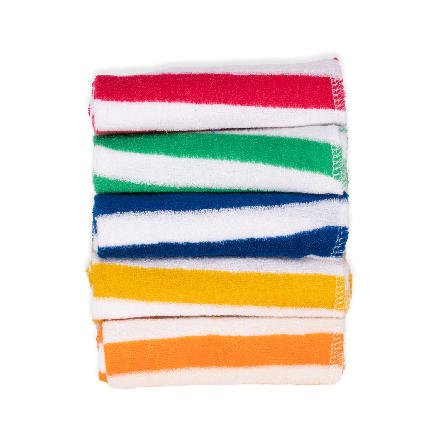 Face Napkins With Colored Stripes (Pack of 5)