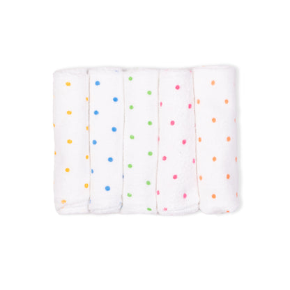 White Face Napkins With Polka Dots