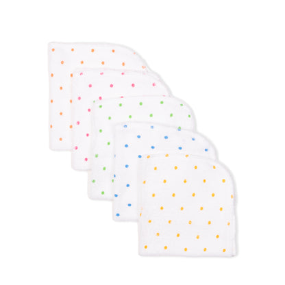 White Face Napkins With Polka Dots