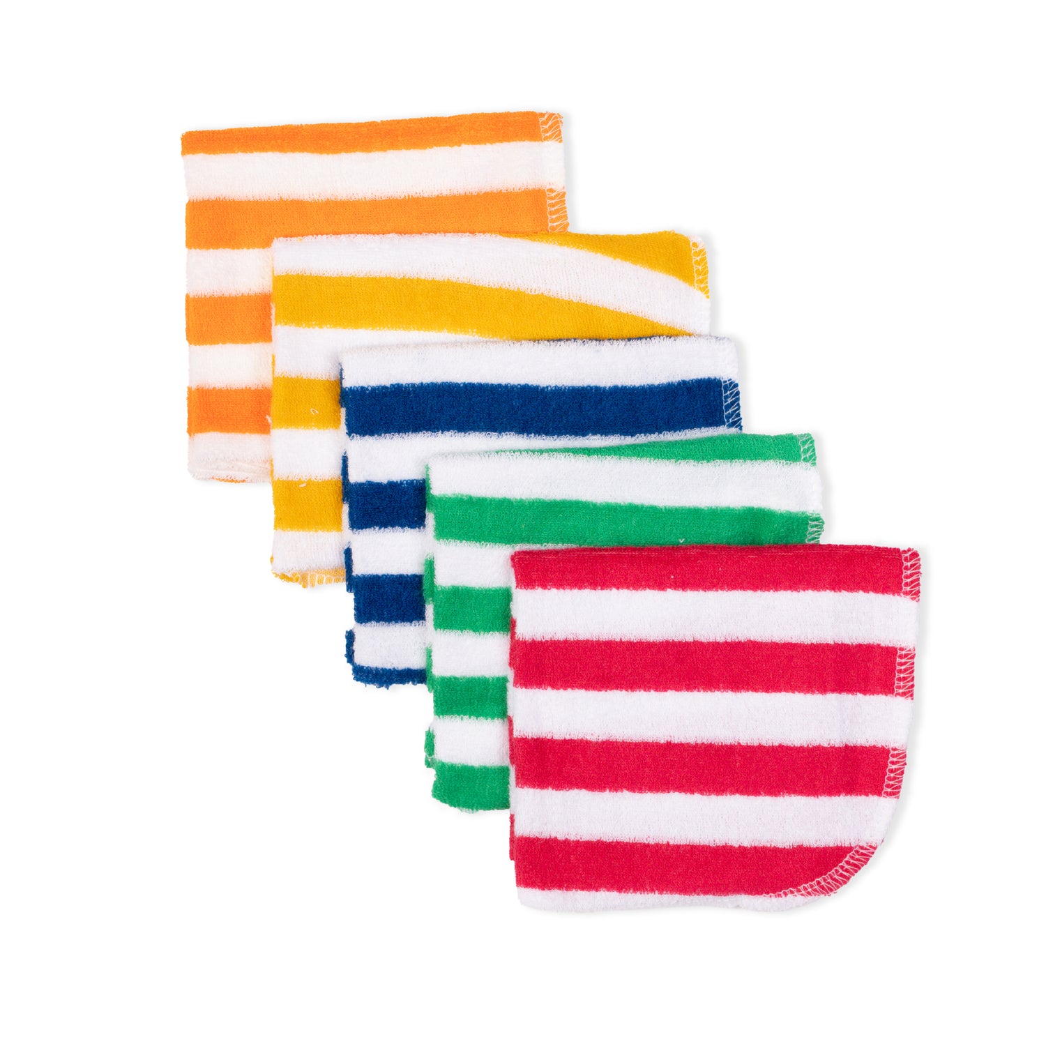 Face Napkins With Colored Stripes (Pack of 5)